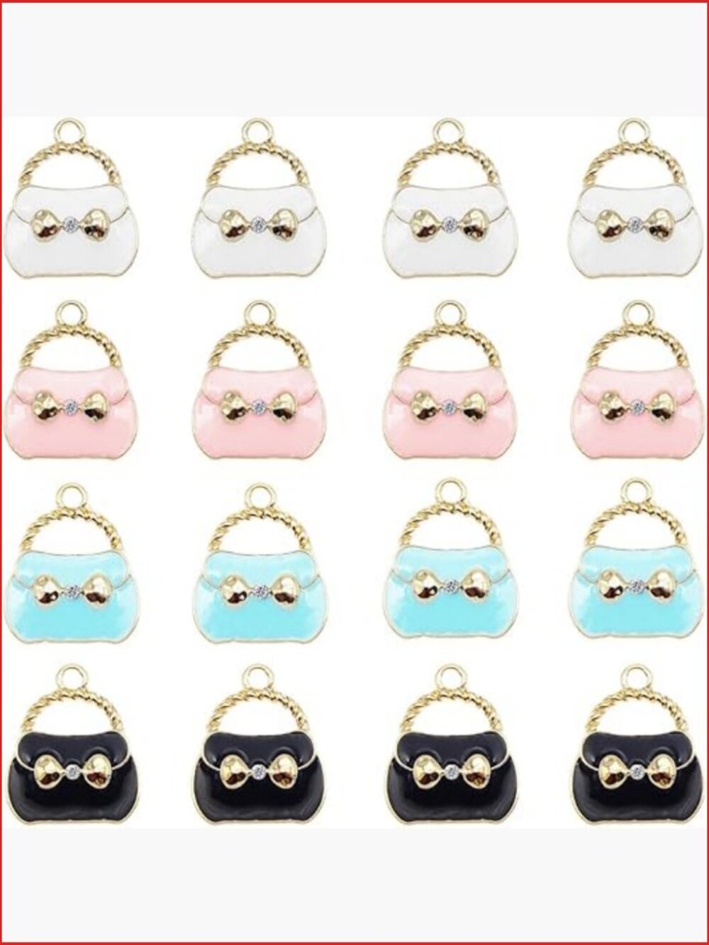 40 Pieces Enamel Charm Set for DIY Jewelry Making Bracelet Necklace Keychain